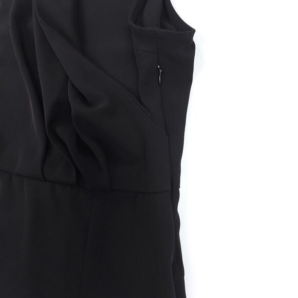 ZARA Contemporary Quiet Luxury Draped Hooded Maxi Dress Minimal Black Medium - Picture 7 of 10